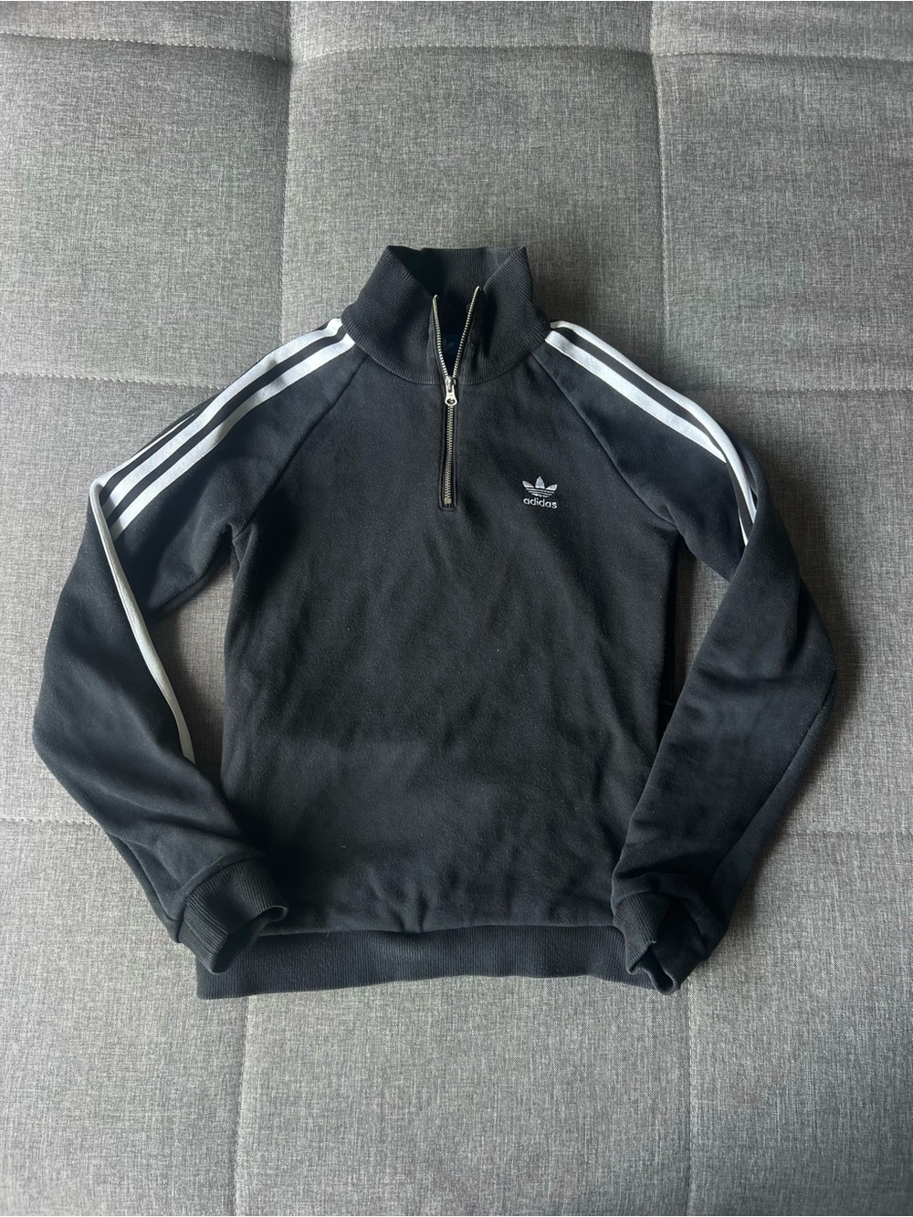 adidas black quarter zip